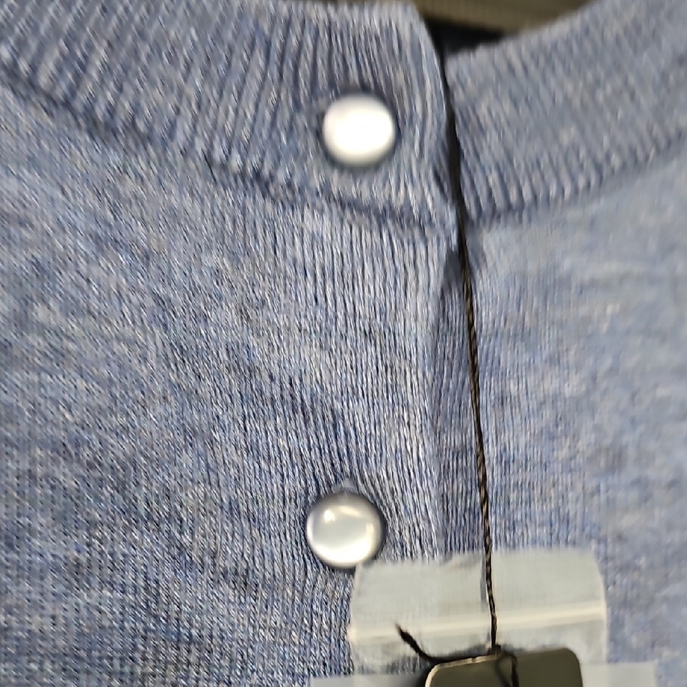 Elegant Women's Cardigan, Denim Heather, M - Picture 3 of 8